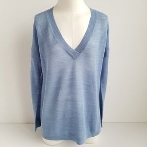 J. Crew Factory Blue V-Neck Sweater